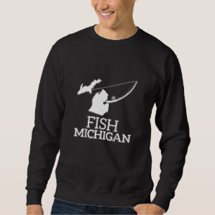 Sweatshirt Michigan-Fishing Fish Michigan-Fishman