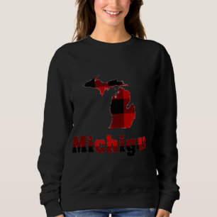 Sweatshirt Michigan Michigander Buffalo Plaid Winter Christma