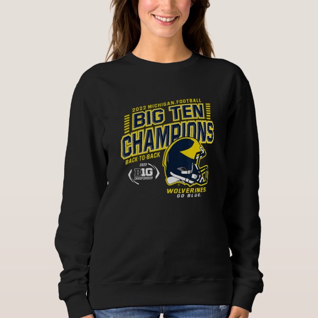 Sweatshirt Michigan Wolverines Big Ten Champs 2022 Go Blue (Devant)