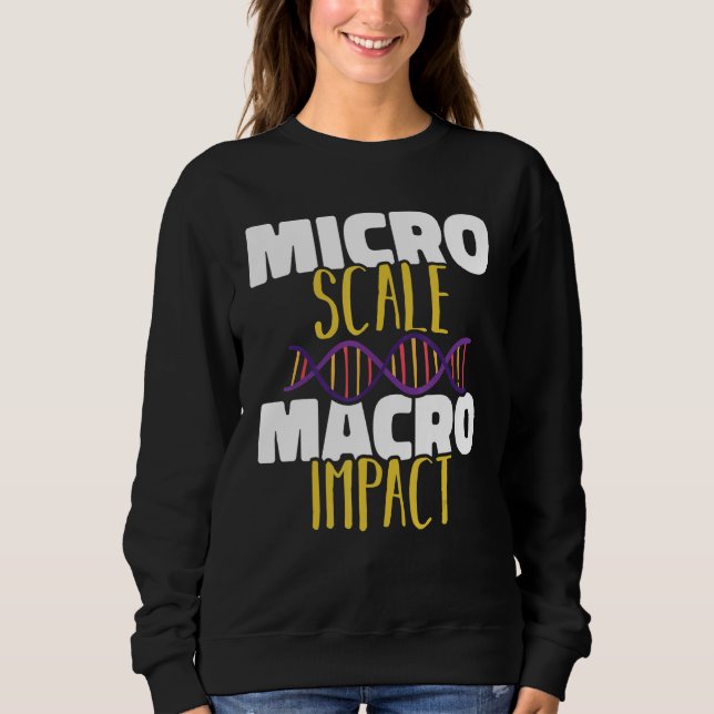 Sweatshirt Micro-échelle Impact de la macro Biologie de la mi (Devant)