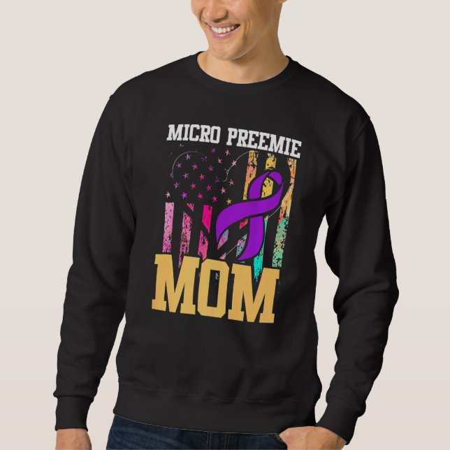 Sweatshirt Micro Preemie NICU Nouvelle maman inspire Birt pré (Devant)