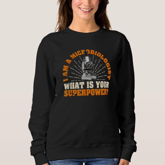 Sweatshirt Microbiologie Biologie Médecine Microscopes (Devant)