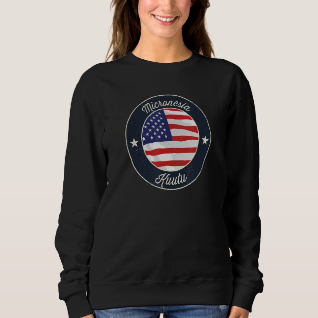 Sweatshirt Micronesia Souvenir Retro Graphic (Devant)