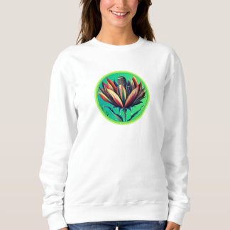 Sweatshirt Microphone en fleurs