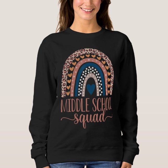 Sweatshirt Middle School Squad Team Teacher Girls Boys Back T (Devant)