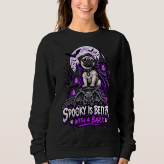 Sweatshirt Mieux vaut épouvantable avec un Pug écorchant Hall