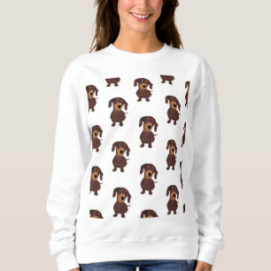 Sweatshirt mignon de motif de Daschund