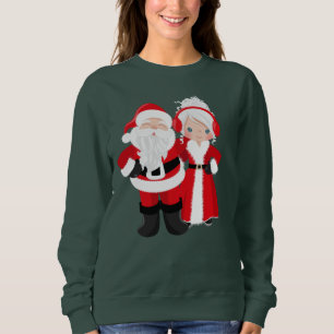 Sweatshirt mignon de Père Noël et de Mme Claus