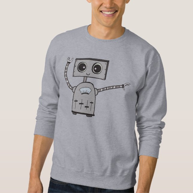 Sweatshirt mignon de robot (Devant)