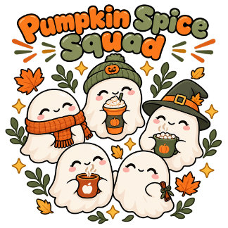 Sweatshirt Mignon dessin Kawaii de citrouille orange et épice
