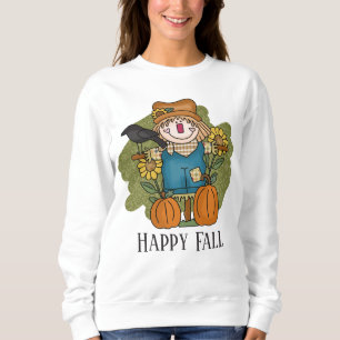 Sweatshirt mignon Happy Fall Seasonal scarecrow ajouter du te
