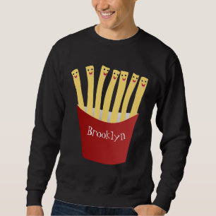 Sweatshirt Mignon illustration de frites de nourriture rapide