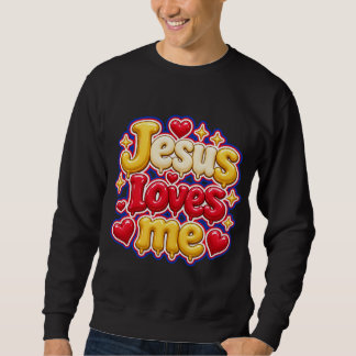 Sweatshirt Mignon Jésus 3D M'aime Lettres Bulles Enfants