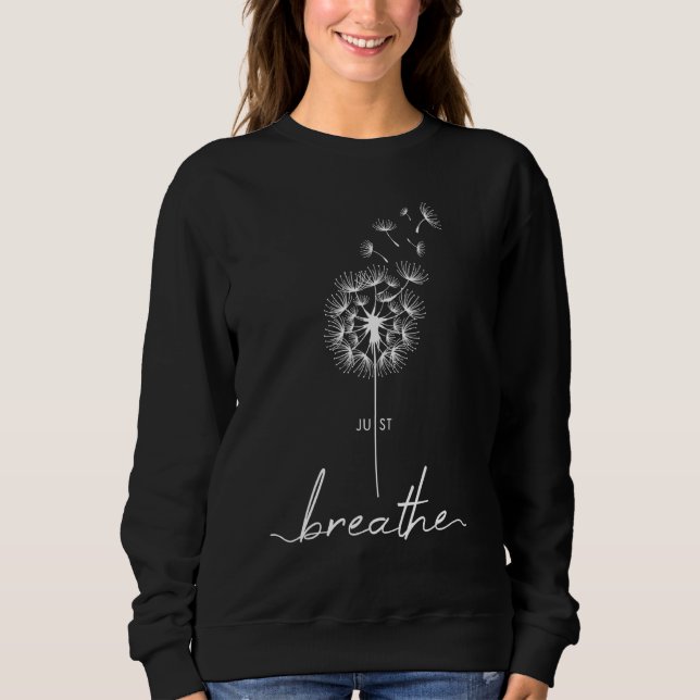 Sweatshirt Mignon juste tatouage de pissenlit flèches Respire (Devant)