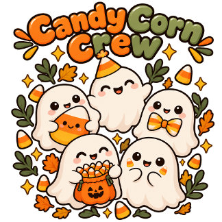 Sweatshirt Mignon Kawaii Jaune Orange Fantôme Candy Corn Fria