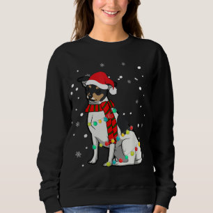 Sweatshirt Mignonette Noël RAT TERRIER Feux de chien