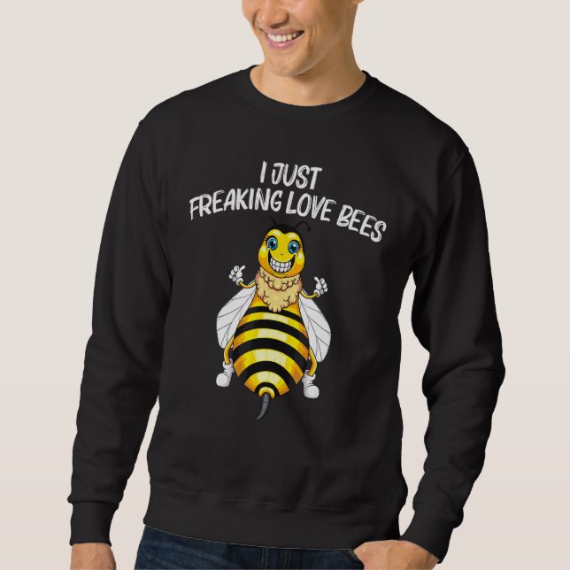 Sweatshirt Mignonne abeille pour hommes femmes apiculteur api (Devant)