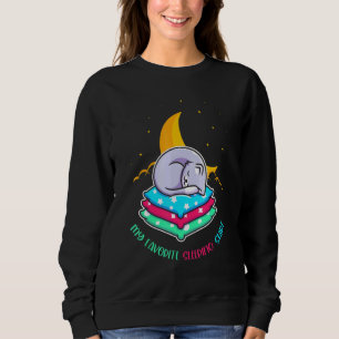 Sweatshirt Mignonne animal de compagnie Lune nuit Sleeps Napp
