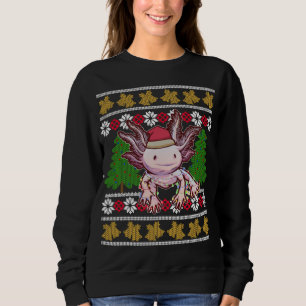 Sweatshirt Mignonne Axolotl Doux doux lumières de Noël Père N