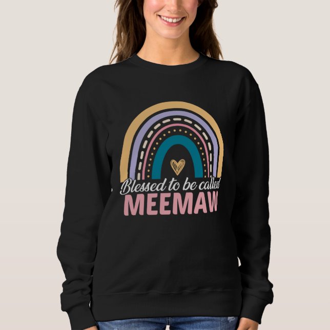Sweatshirt Mignonne bénie pour être appelée Meemaw Mère arc-e (Devant)