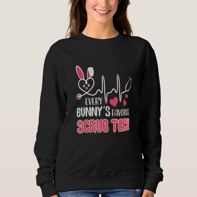 Sweatshirt Mignonne Chaque lapin est Favorite Scrub Tech Rn N (Devant)