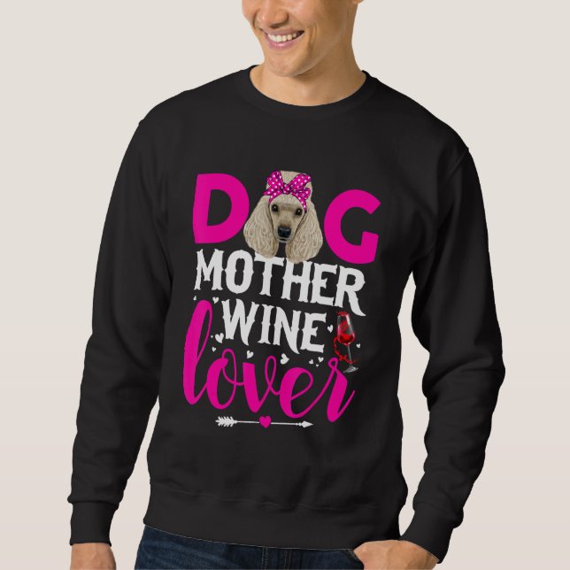 Sweatshirt Mignonne Chien Mère Poodle Chien Fête des Mères (Devant)