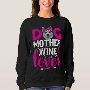 Sweatshirt Mignonne Chien Mère Sibérie Husky Chien Fête des m
