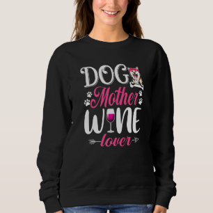 Sweatshirt Mignonne Chien Mère Vin Shiba Inu Chien Fête des M