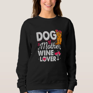Sweatshirt Mignonne Chien Mère Vin Yorkshire Terrier Chien Mè