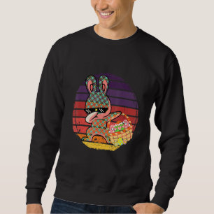 Sweatshirt Mignonne Dabbing Rabbit Jour de Pâques OEufs Enfan