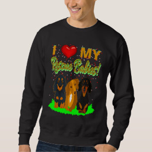 Sweatshirt Mignonne Dachshund Funny Wiener Chien J'aime Mon S