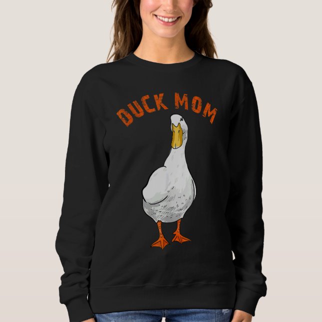 Sweatshirt Mignonne Duck Maman Illustration Propriétaire Du C (Devant)