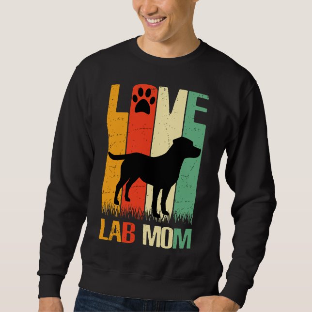 Sweatshirt Mignonne Empreinte de patte Labrador Retriever Lab (Devant)