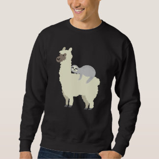 Sweatshirt Mignonne et Drôle Dormir sur un ami de Llama