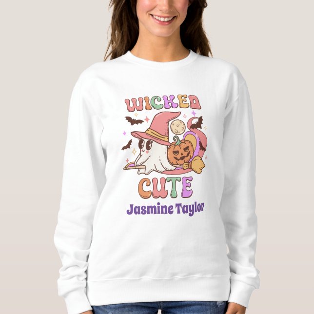 Sweatshirt Mignonne, Fantôme Super (Devant)
