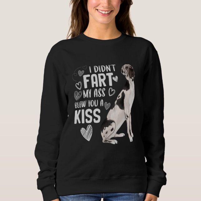 Sweatshirt Mignonne grand chien Danse Ne pince pas chiot (Devant)