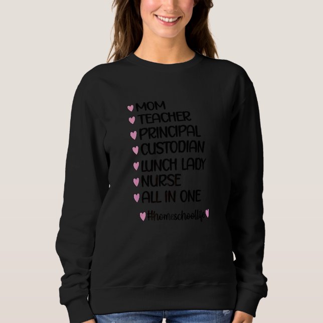 Sweatshirt Mignonne Homeschool Maman Appréciation (Devant)
