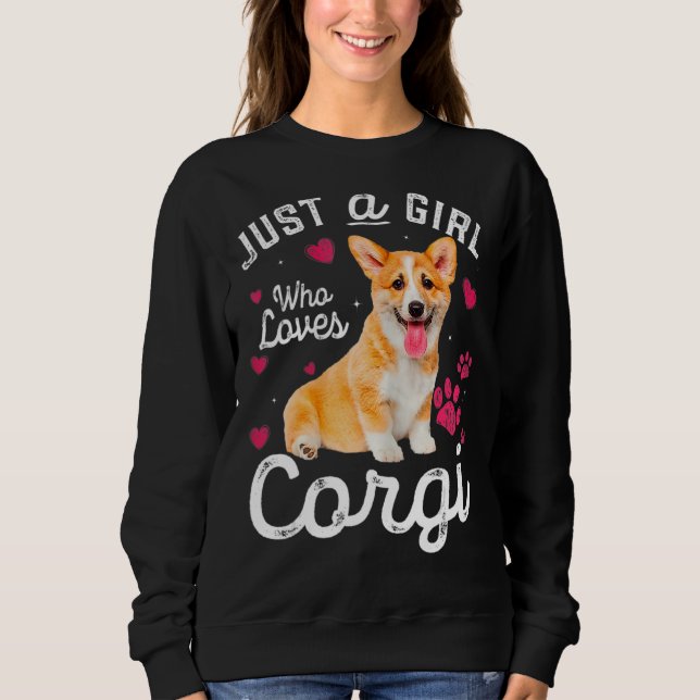 Sweatshirt Mignonne Juste Une Fille Qui Aime L'Amoureux des c (Devant)