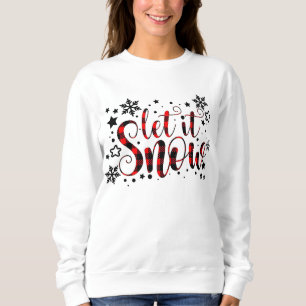 Sweatshirt Mignonne Laisser Il Neige Noël Vacances Flannel Fl