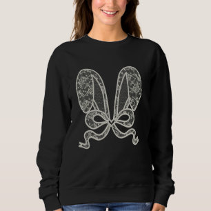 Sweatshirt Mignonne lapin en dentelle blanche de Pâques Coque