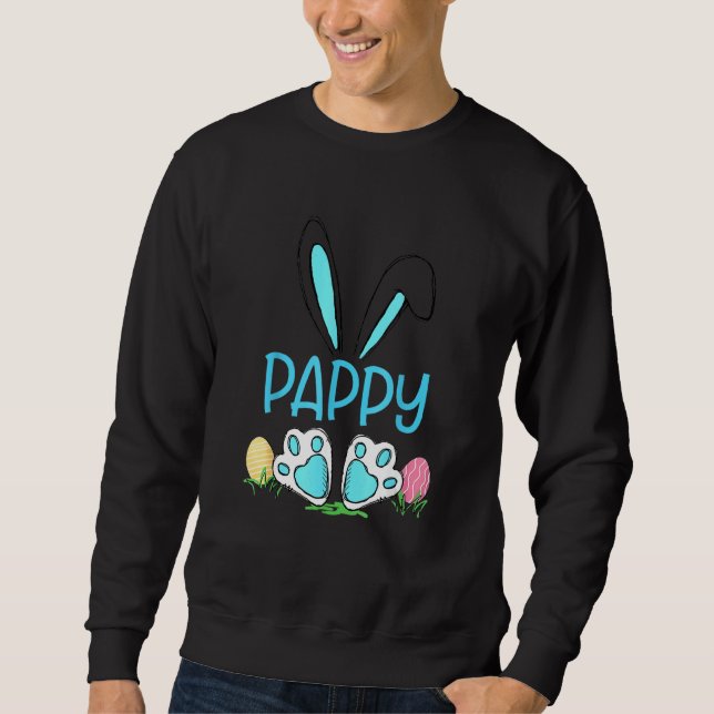 Sweatshirt Mignonne Lapin Oreilles Pâques Pappant Chasseur d' (Devant)