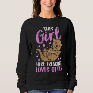 Sweatshirt Mignonne loutre pour femme poisson loutre de mer