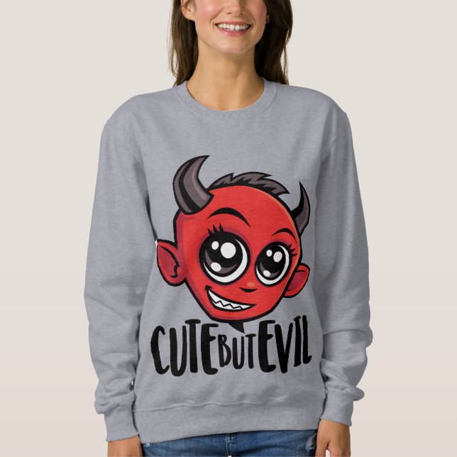 Sweatshirt Mignonne mais mal (Devant)