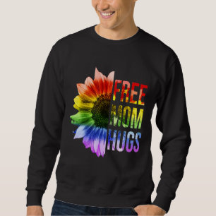 Sweatshirt Mignonne maman libre Hugs Lgbt Pride Rainbow Sunfl
