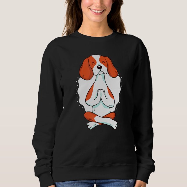 Sweatshirt Mignonne Méditation Chien Méditation Spirituelle M (Devant)