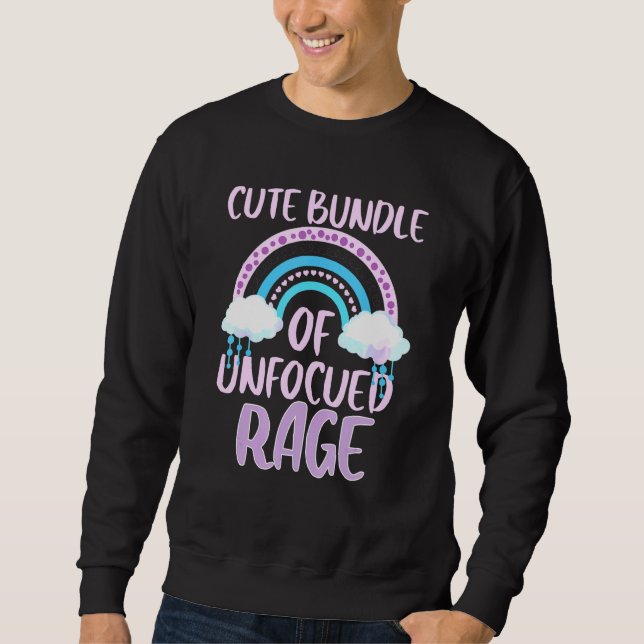 Sweatshirt Mignonne Offre De Rage Non Concentré Pastel Goth R (Devant)
