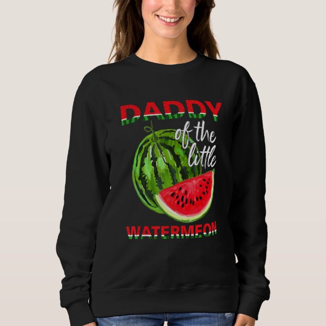 Sweatshirt Mignonne Papa De La Petite Pastèque Pour Hommes (Devant)