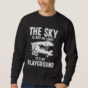 Sweatshirt Mignonne Pilote Art Pour Homme Femme Pilote Airpla