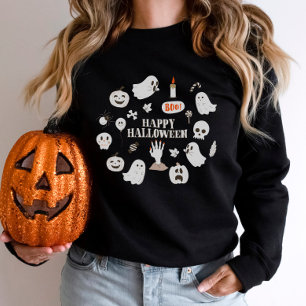 Sweatshirt Mignonne saison Éffrayante Citrouille Halloween