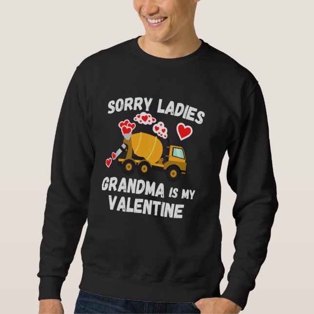 Sweatshirt Mignonne Valentine S Day Grandson Cement Mixer Enf (Devant)